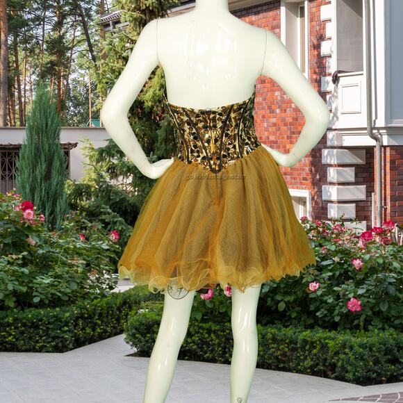 Tony Bowls Beaded Tulle Evening Cocktail Party Formal Prom Mini Dress XS - Picture 7 of 11